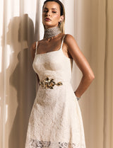 Vestido Longo de Renda