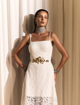 Vestido Longo de Renda